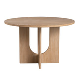 Oberto Natural 5 Pc Round Dining Table Set from Furniture of America - Luna Furniture