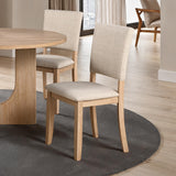 Oberto Natural Upholstered Side Chair (4/Ctn) from Furniture of America - Luna Furniture