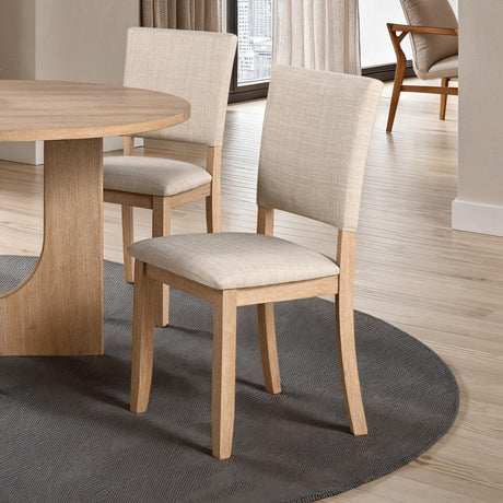 Oberto Natural Upholstered Side Chair, Set of 4 from Furniture of America - Luna Furniture