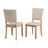 Oberto Natural 5 Pc Round Dining Table Set from Furniture of America - Luna Furniture