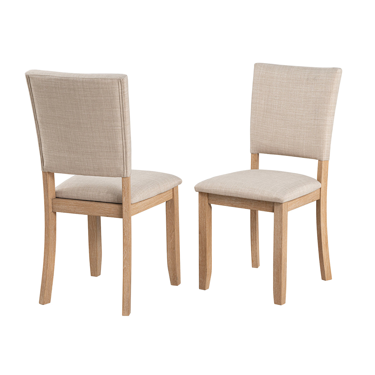 Oberto Natural Upholstered Side Chair (4/Ctn) from Furniture of America - Luna Furniture