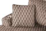 Ferryhill Light Brown 2-Arm Chaise from Furniture of America - Luna Furniture
