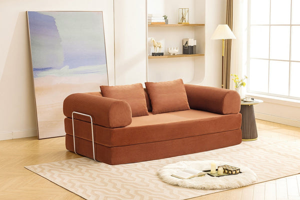 Perri Rustic Brown 79" Compressed Sofa