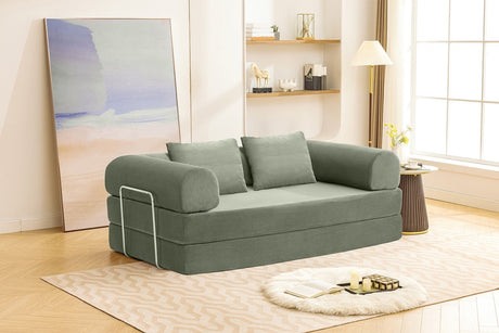 Perri Olive Green 79" Compressed Sofa from Furniture of America - Luna Furniture
