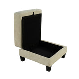 Moretaine Beige Storage Ottomen from Furniture of America - Luna Furniture
