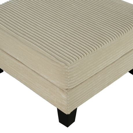Moretaine Beige Storage Ottoman from Furniture of America - Luna Furniture