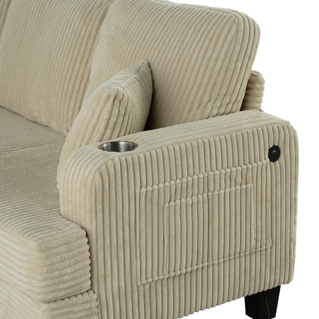 Moretaine Beige Sofa from Furniture of America - Luna Furniture