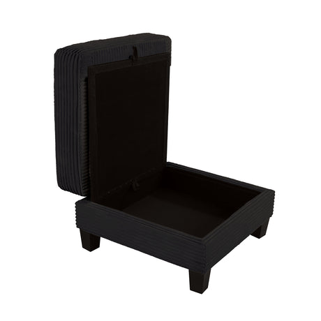 Moretaine Black Storage Ottoman from Furniture of America - Luna Furniture