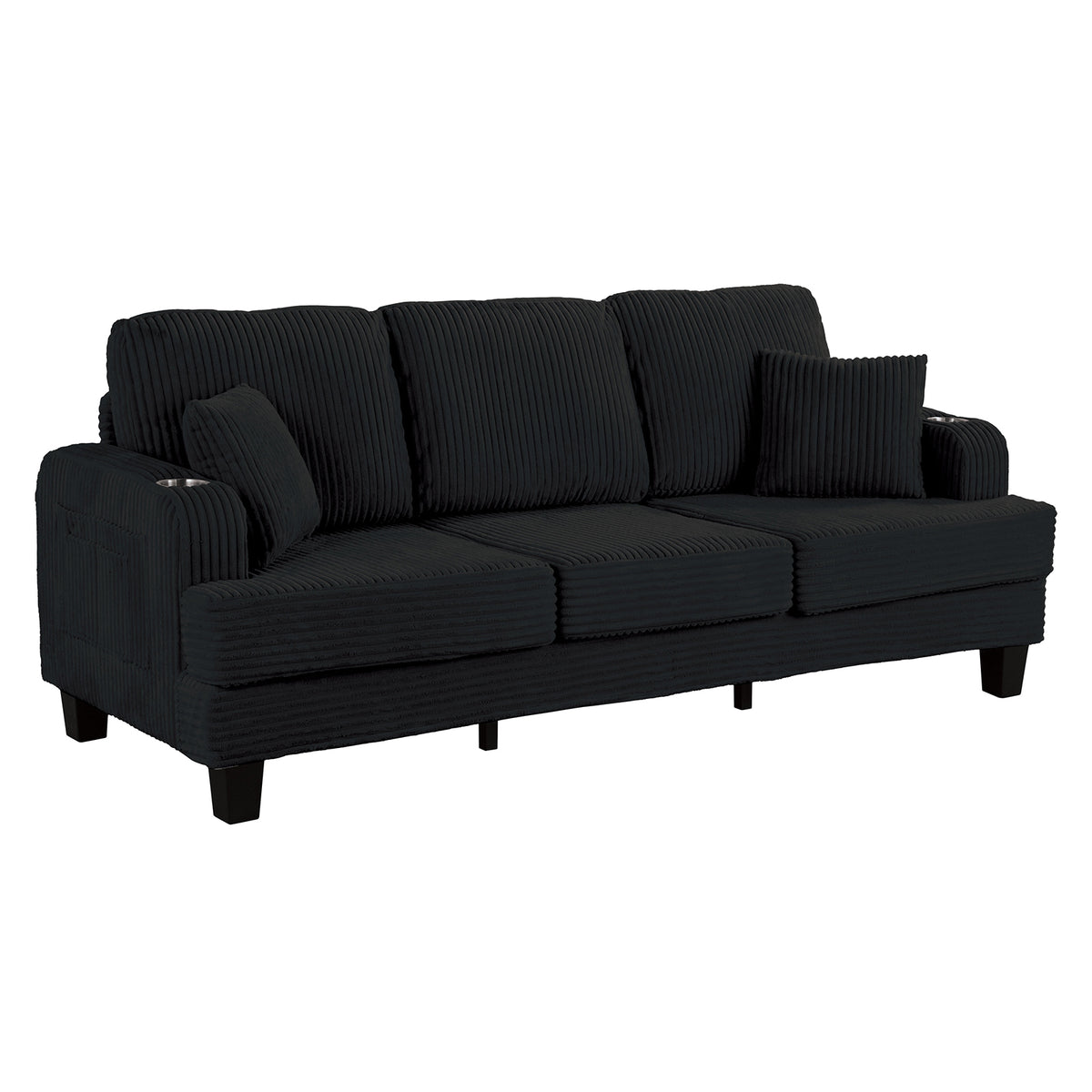 Moretaine Black Sofa from Furniture of America - Luna Furniture
