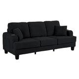 Moretaine Black Sofa from Furniture of America - Luna Furniture