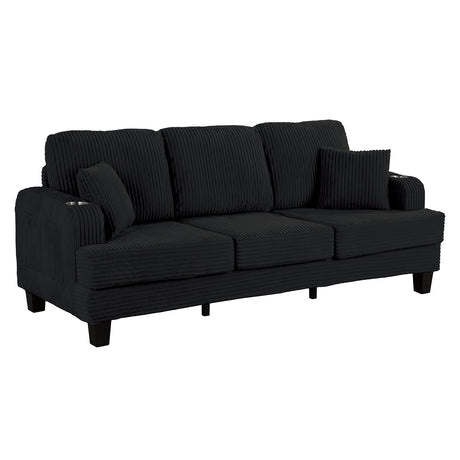 Moretaine Black Sofa from Furniture of America - Luna Furniture