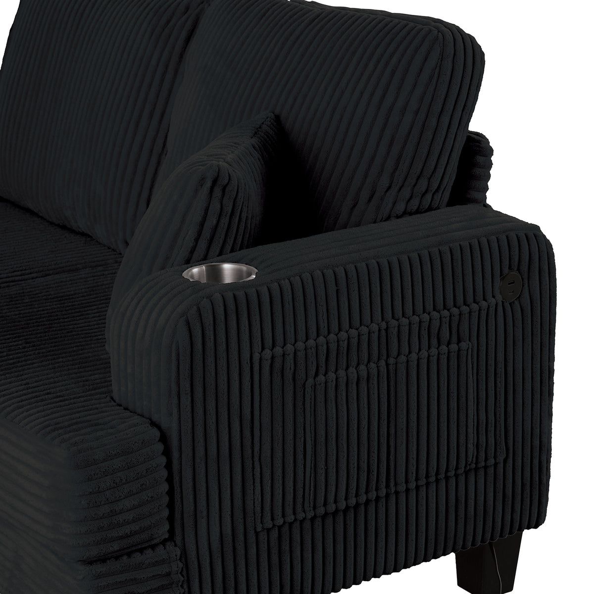 Moretaine Black Sofa from Furniture of America - Luna Furniture