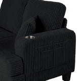 Moretaine Black Sofa from Furniture of America - Luna Furniture