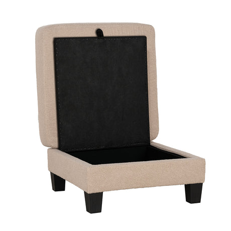 Cinderford Beige Storage Ottoman from Furniture of America - Luna Furniture