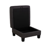 Cinderford Dark Gray Storage Ottomen from Furniture of America - Luna Furniture