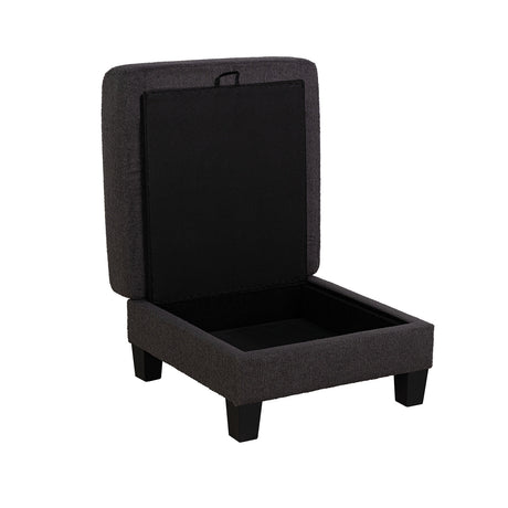 Cinderford Dark Gray Storage Ottoman from Furniture of America - Luna Furniture