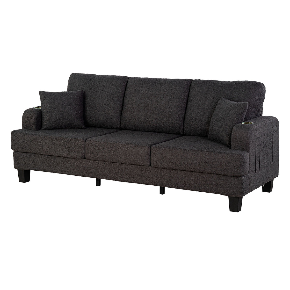 Cinderford Dark Gray Sofa from Furniture of America - Luna Furniture