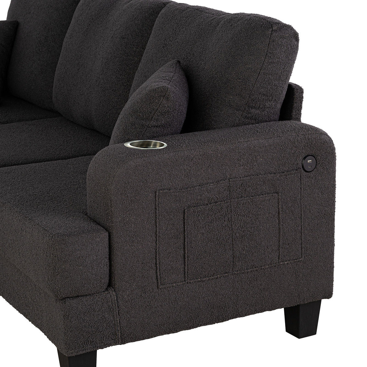 Cinderford Dark Gray Sofa from Furniture of America - Luna Furniture