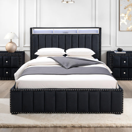 Farese Black Queen Bed from Furniture of America - Luna Furniture