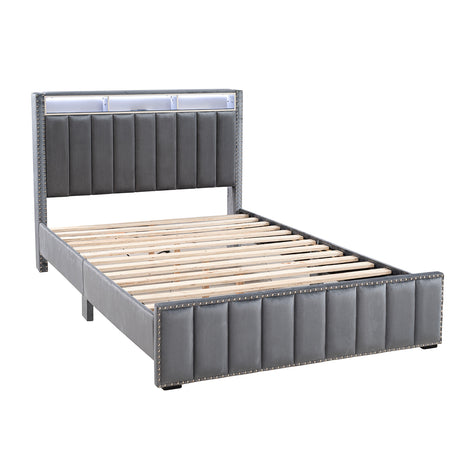 Farese Dark Gray Queen Bed from Furniture of America - Luna Furniture