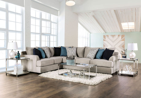 Gunnersbury Gray Sectional from Furniture of America - Luna Furniture
