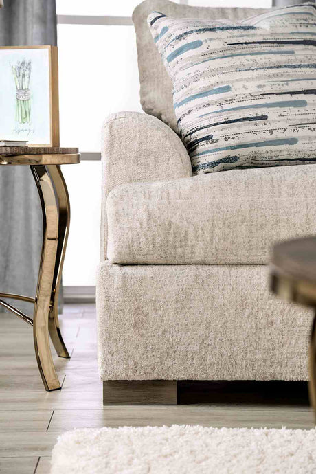 Leytonstone Cream Sofa from Furniture of America - Luna Furniture