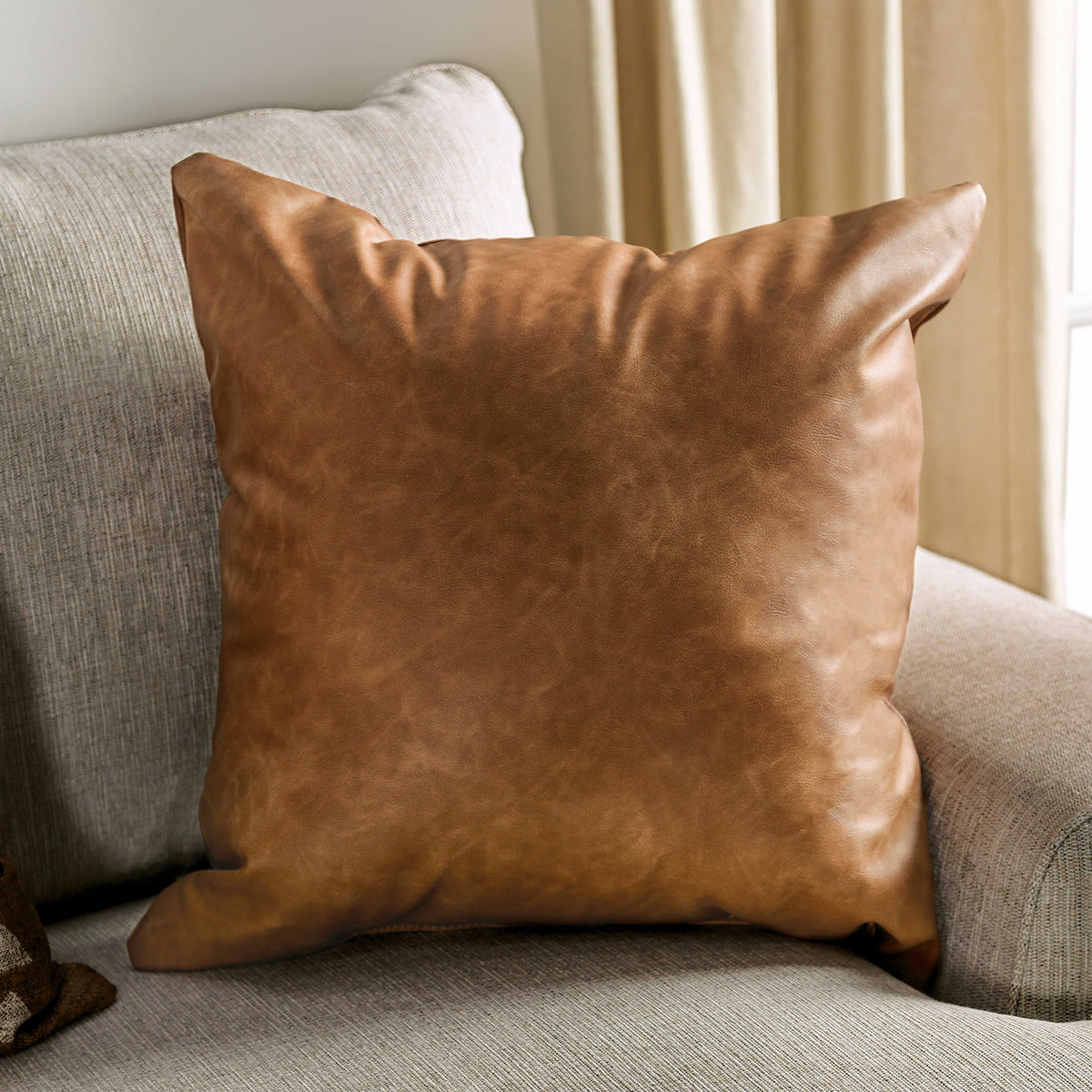 New Meadows Sand/Caramel Loveseat from Furniture of America - Luna Furniture