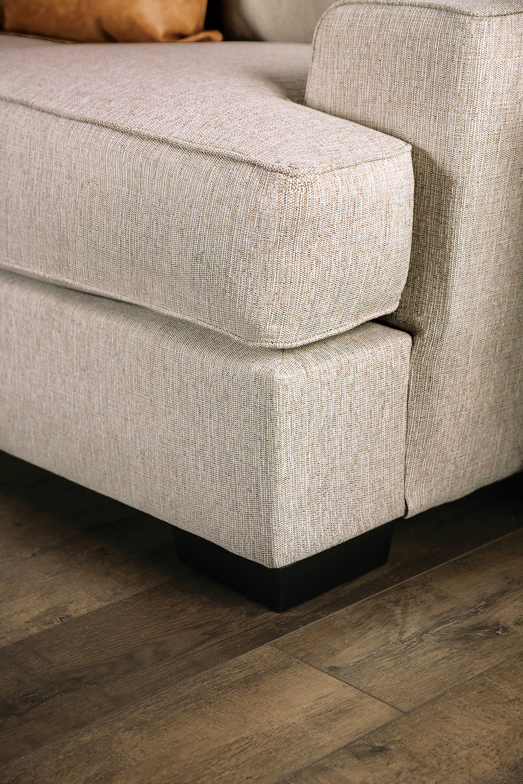 New Meadows Sand/Caramel Transitional Living Room Set from Furniture of America - Luna Furniture
