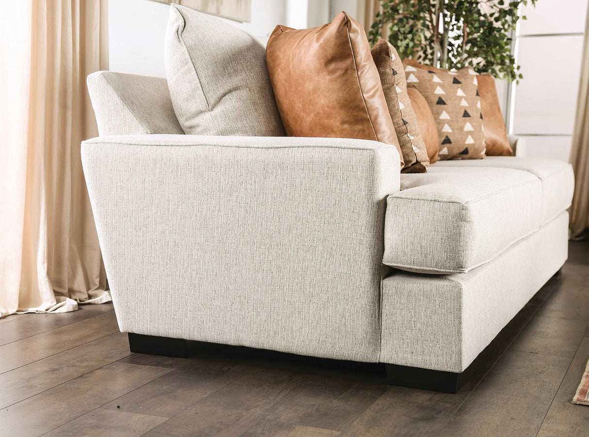 New Meadows Sand/Caramel Transitional Living Room Set from Furniture of America - Luna Furniture