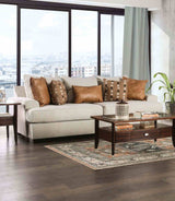 New Meadows Sand/Caramel Transitional Living Room Set from Furniture of America - Luna Furniture