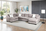 Mayfield Gray RAF Chaise Sectional from Furniture of America - Luna Furniture
