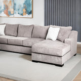 Mayfield Gray RAF Chaise Sectional from Furniture of America - Luna Furniture