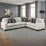Millburn White Sectional from Furniture of America - Luna Furniture