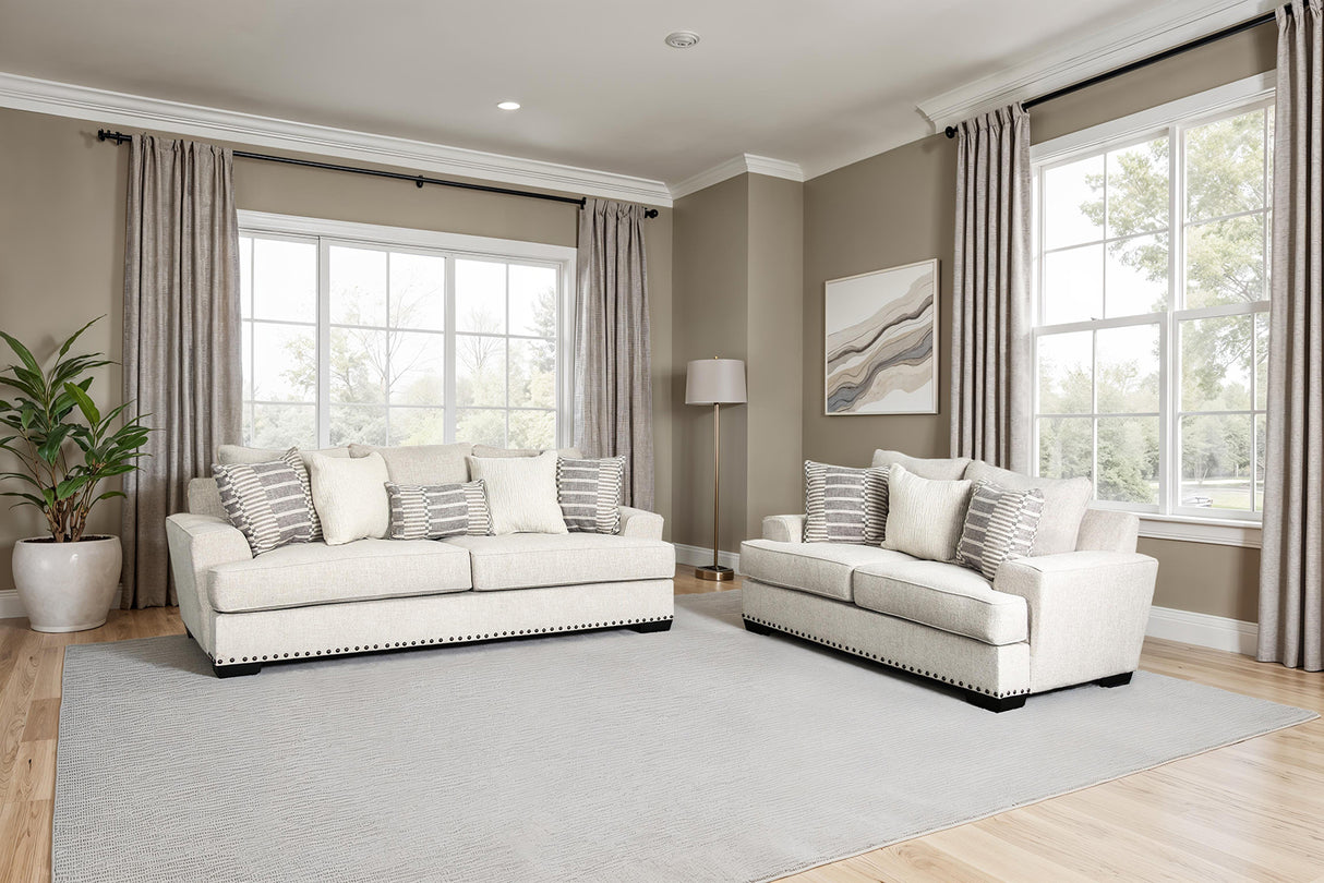 Gervais Taupe Oversized Sofa from Furniture of America - Luna Furniture