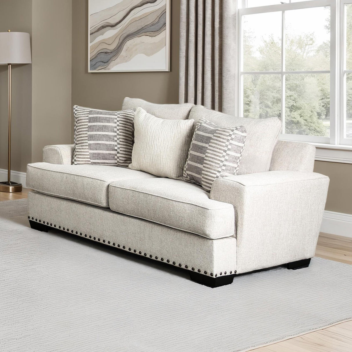 Gervais Taupe Loveseat from Furniture of America - Luna Furniture