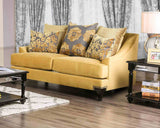 Viscontti Gold/Gray Loveseat from Furniture of America - Luna Furniture