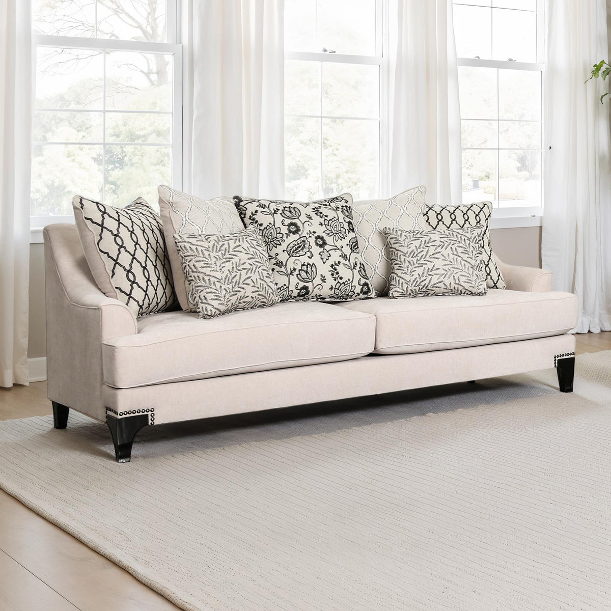 Lowell Taupe Sofa from Furniture of America - Luna Furniture