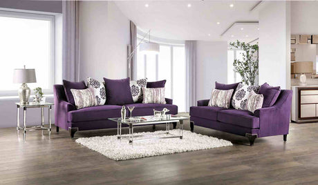 Sisseton Purple Sofa from Furniture of America - Luna Furniture