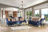 Sisseton Navy Transitional Living Room Set from Furniture of America - Luna Furniture