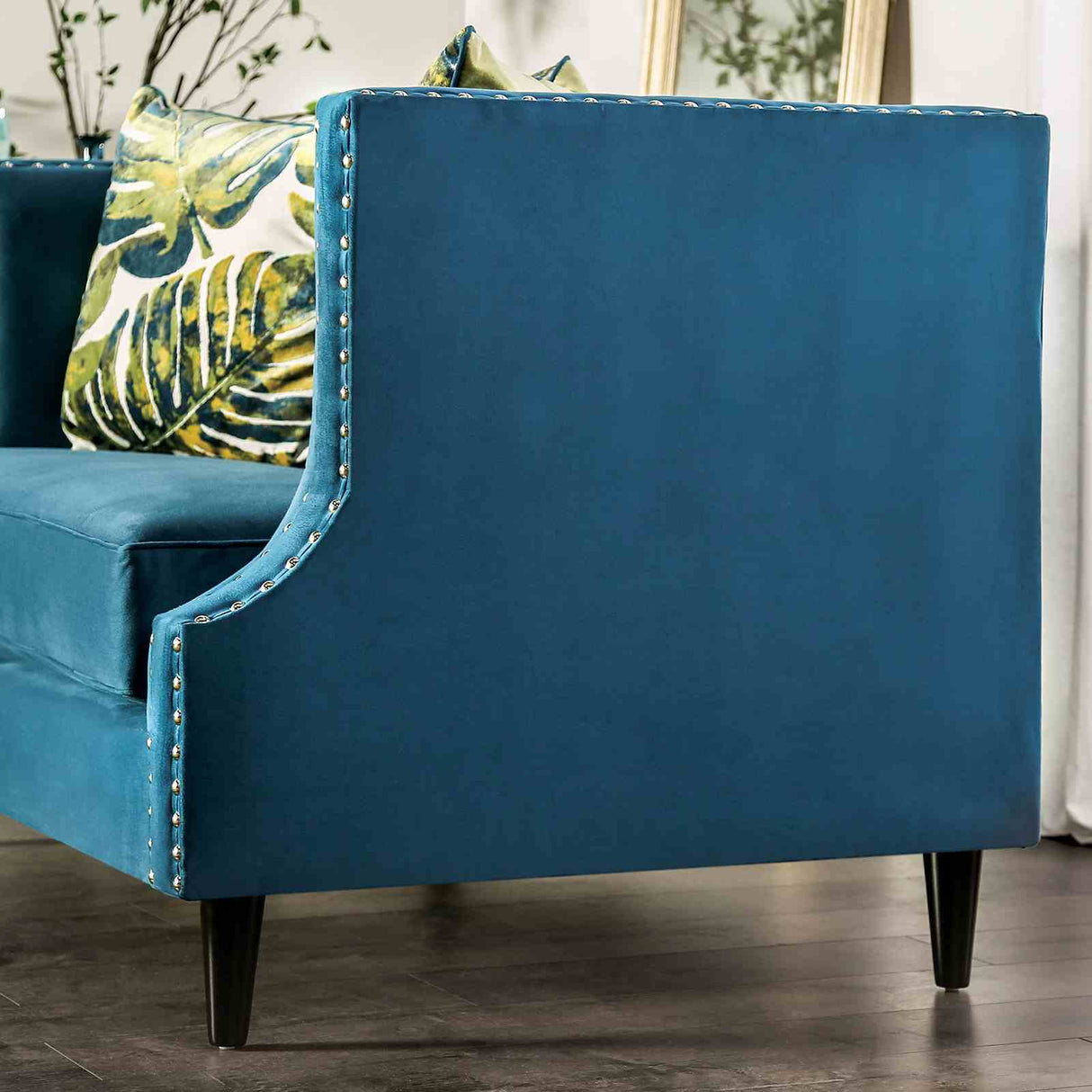 Azuletti Dark Teal/Apple Green Sofa from Furniture of America - Luna Furniture