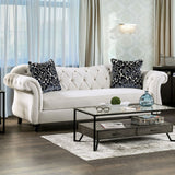 Antoinette White Sofa from Furniture of America - Luna Furniture