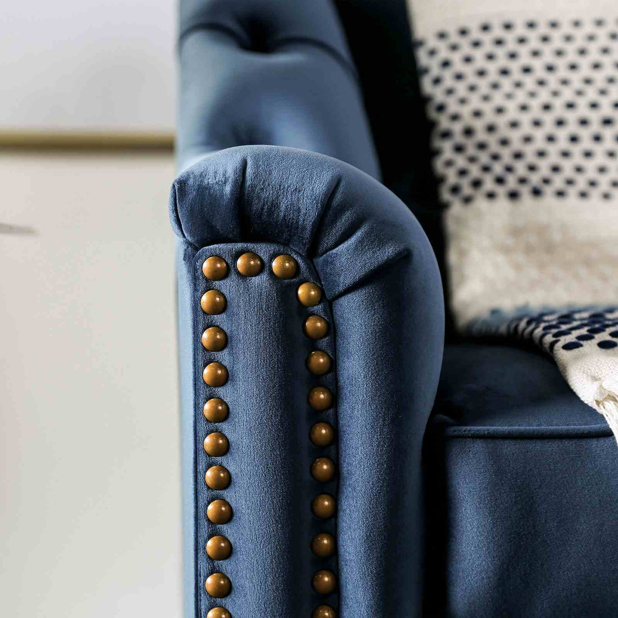Martinique Blue Loveseat from Furniture of America - Luna Furniture