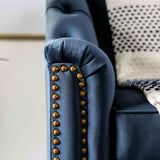 Martinique Blue Loveseat from Furniture of America - Luna Furniture