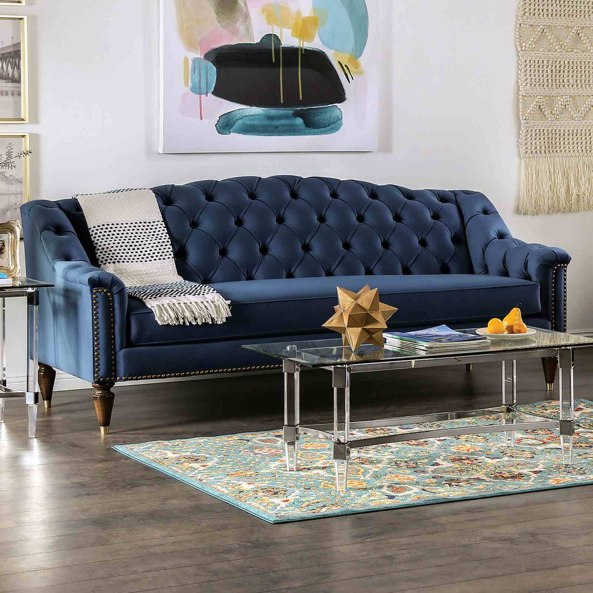 Martinique Blue Sofa from Furniture of America - Luna Furniture