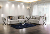 Montecelio Light Gray/Navy Sofa from Furniture of America - Luna Furniture