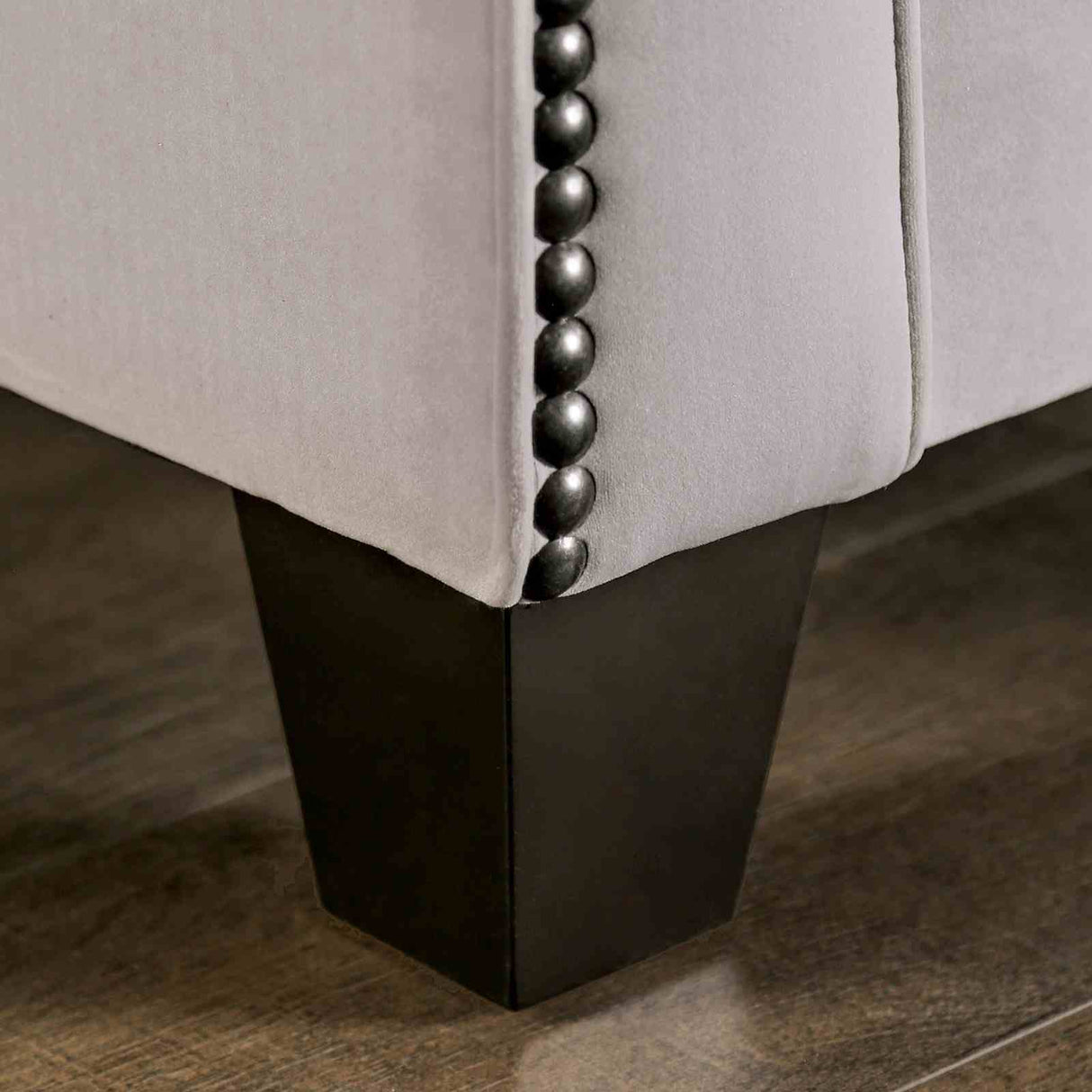Montecelio Light Gray/Navy Loveseat from Furniture of America - Luna Furniture
