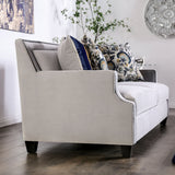 Montecelio Light Gray/Navy Sofa from Furniture of America - Luna Furniture