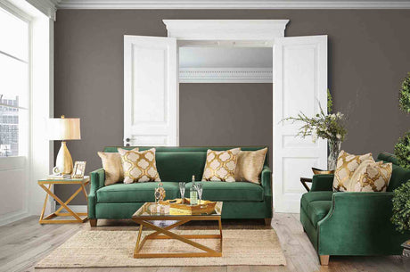 Verdante Emerald Green/Gold Sofa from Furniture of America - Luna Furniture
