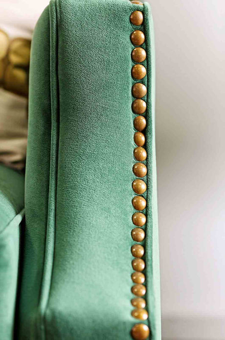 Verdante Emerald Green/Gold Sofa from Furniture of America - Luna Furniture