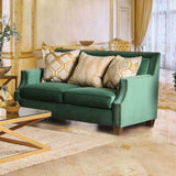 Verdante Emerald Green/Gold Transitional Living Room Set from Furniture of America - Luna Furniture